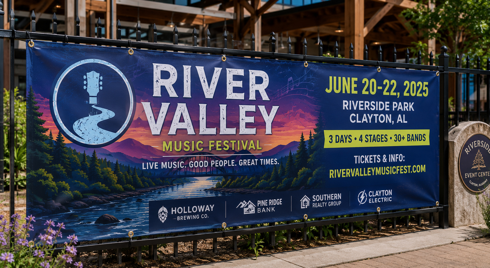 13oz Vinyl Banner in a realistic commercial application