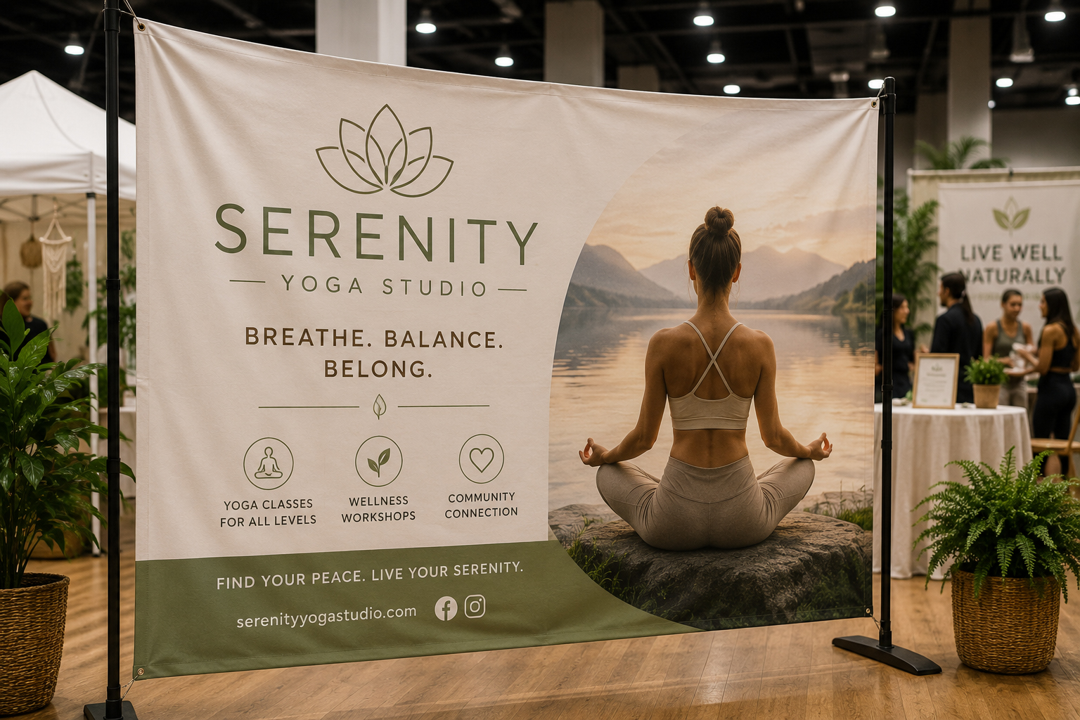 9oz Fabric Banner in a realistic commercial application