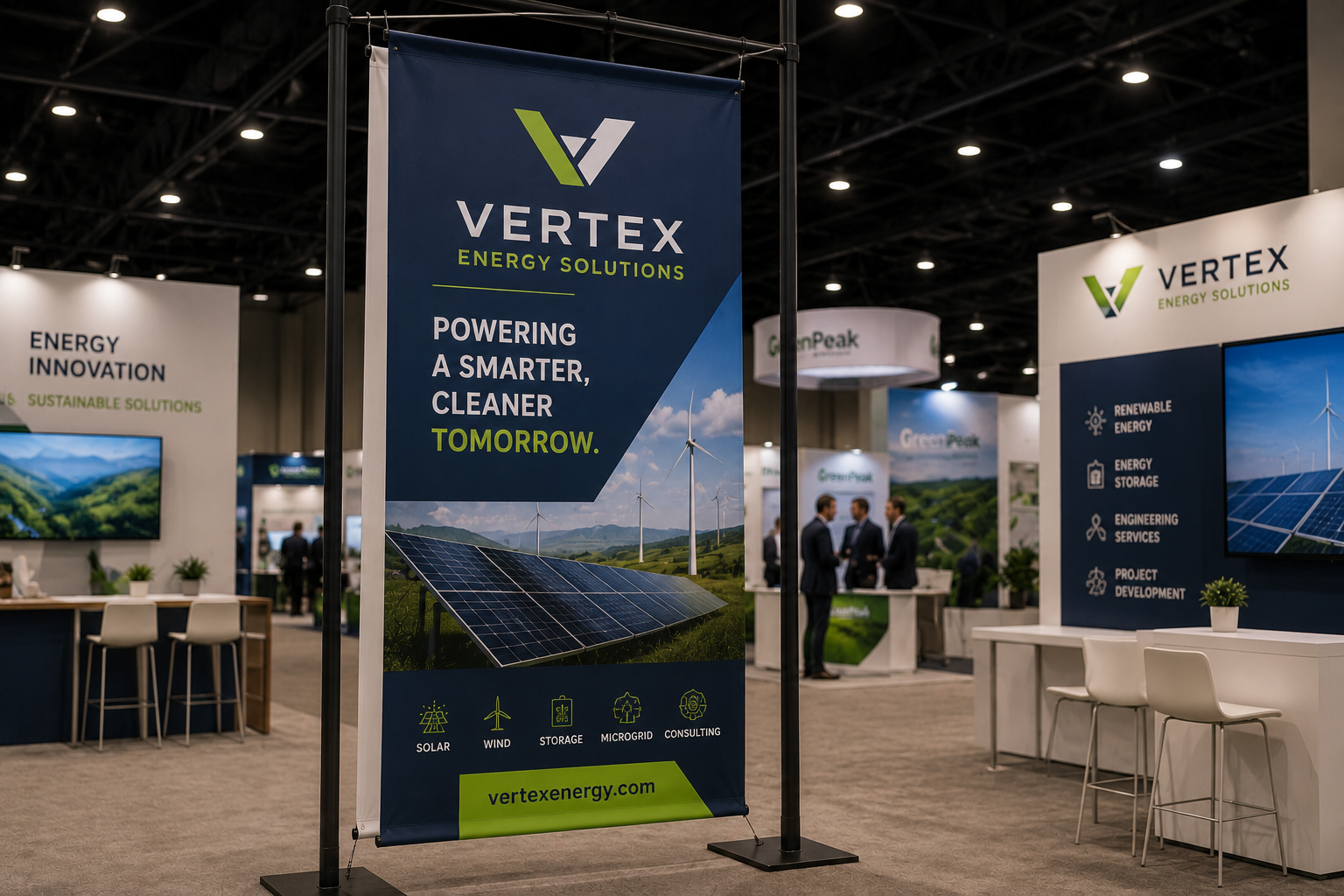 Blockout Fabric Banner in a realistic commercial application