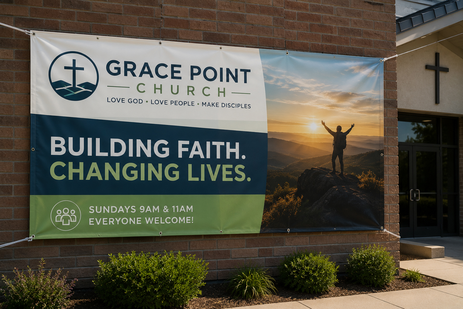 Church ministry event banner