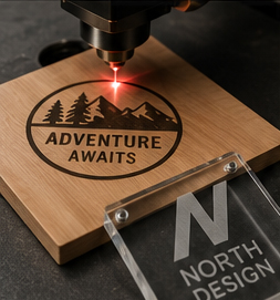 CO2 laser engraving wood and acrylic products