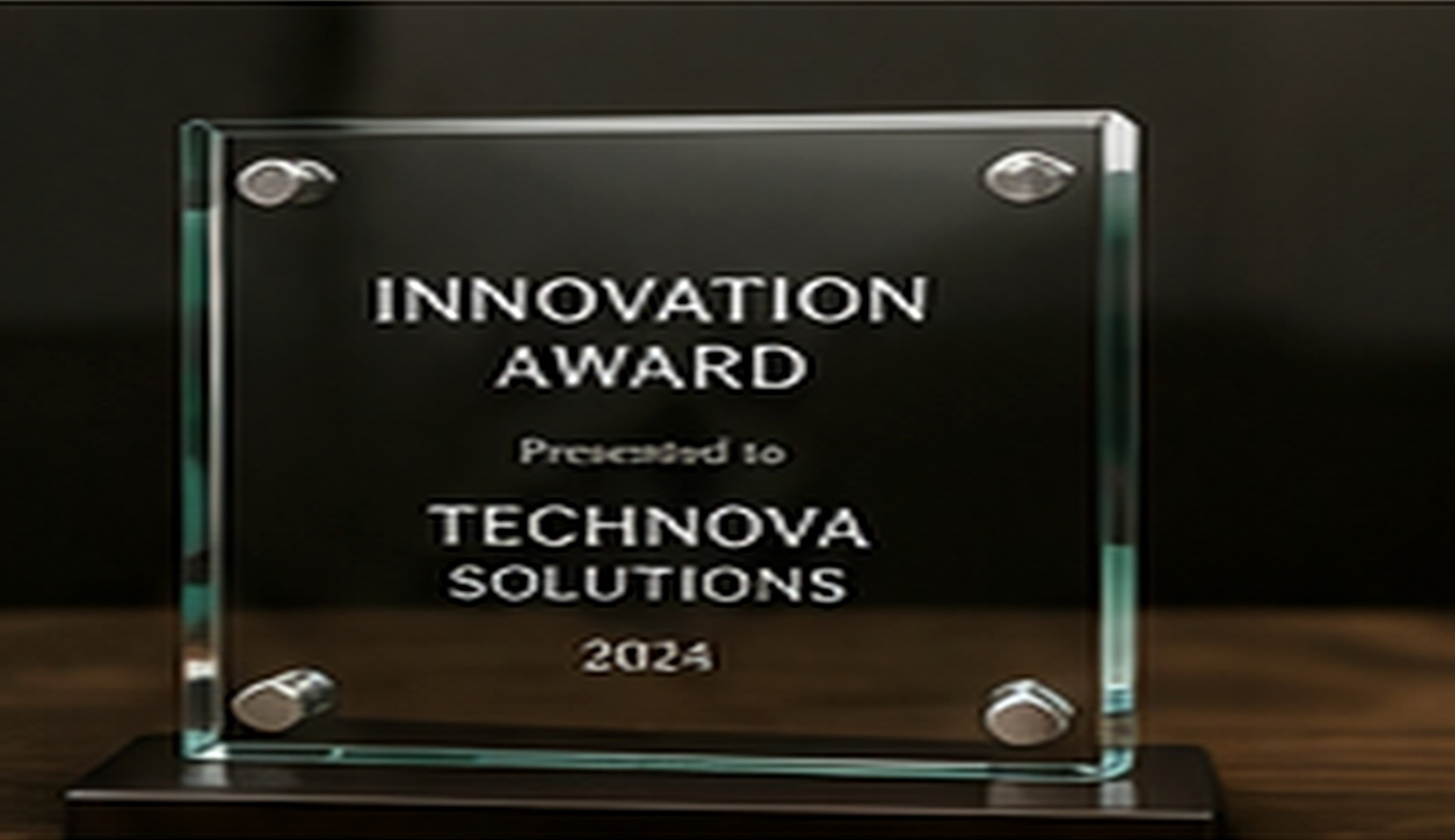 Modern clear acrylic innovation award plaque