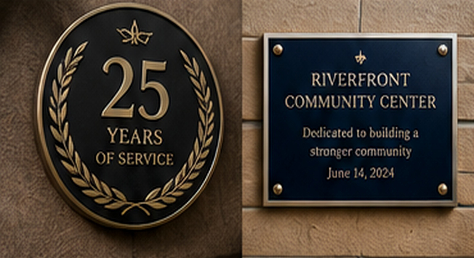 Years of service custom award plaque