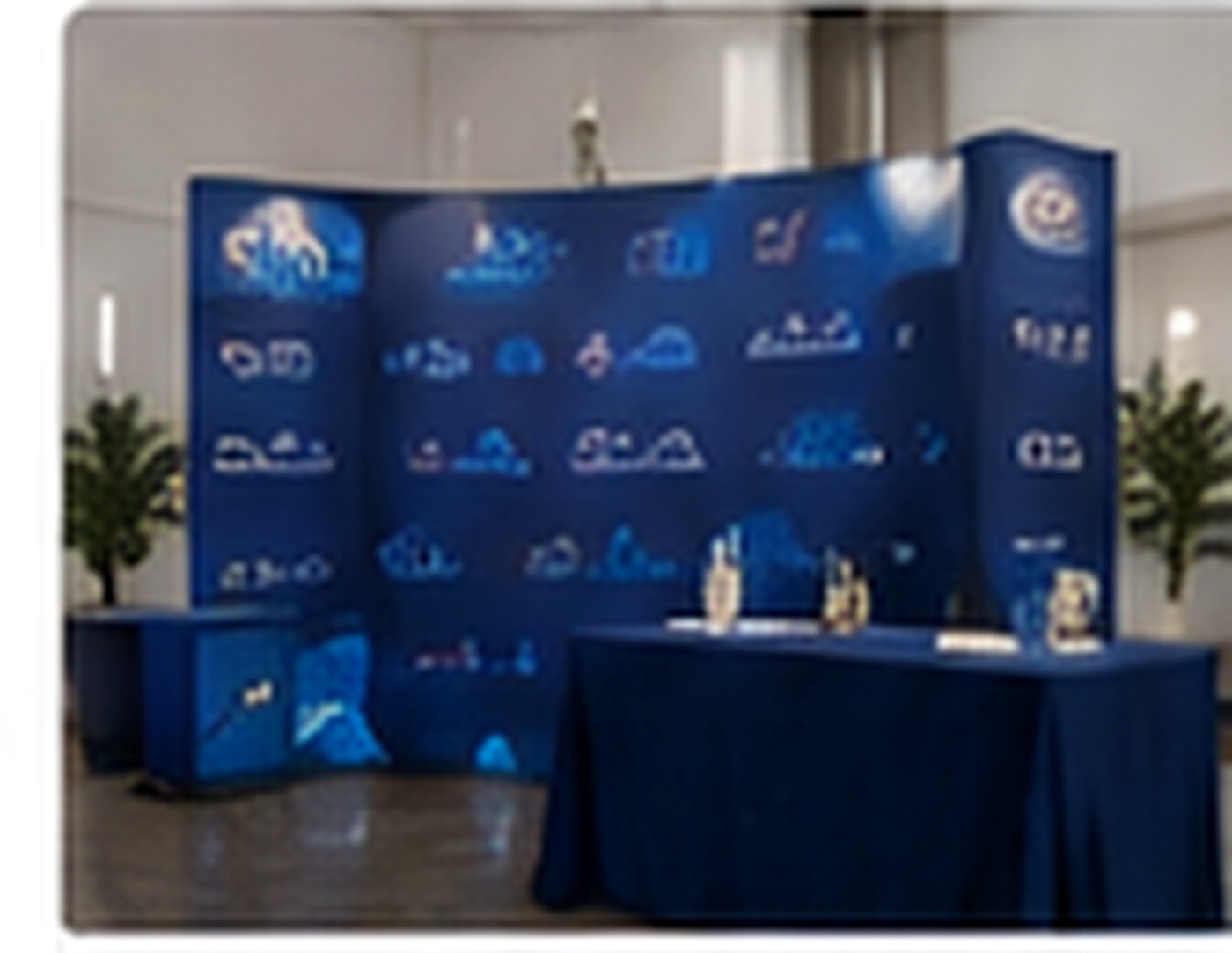 Large pop up event display wall