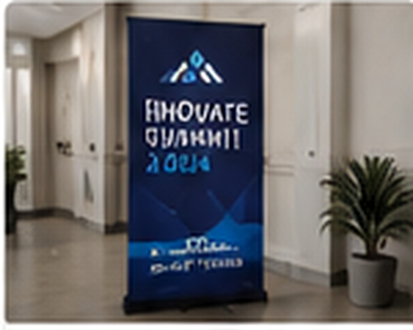 Retractable banner for event registration
