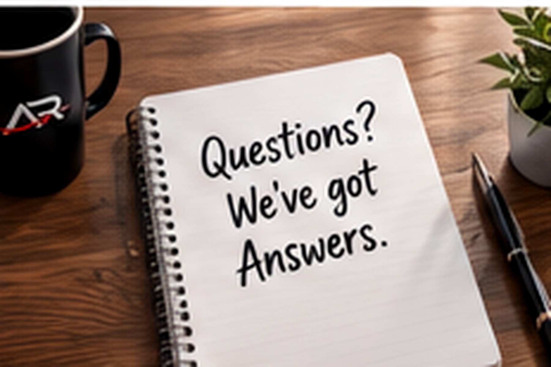 Project notebook and planning materials for a custom signage consultation