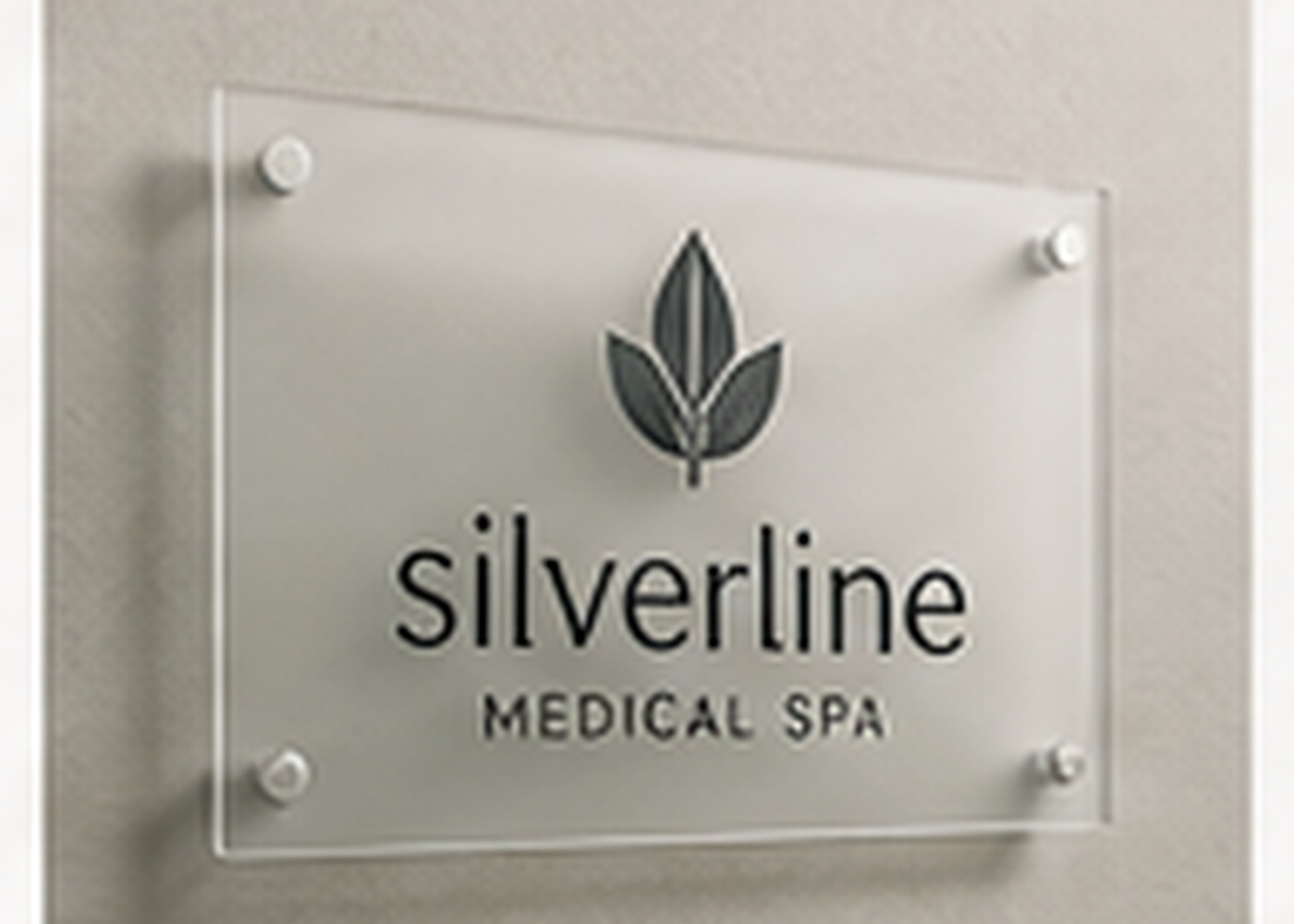 Frosted acrylic medical office logo sign