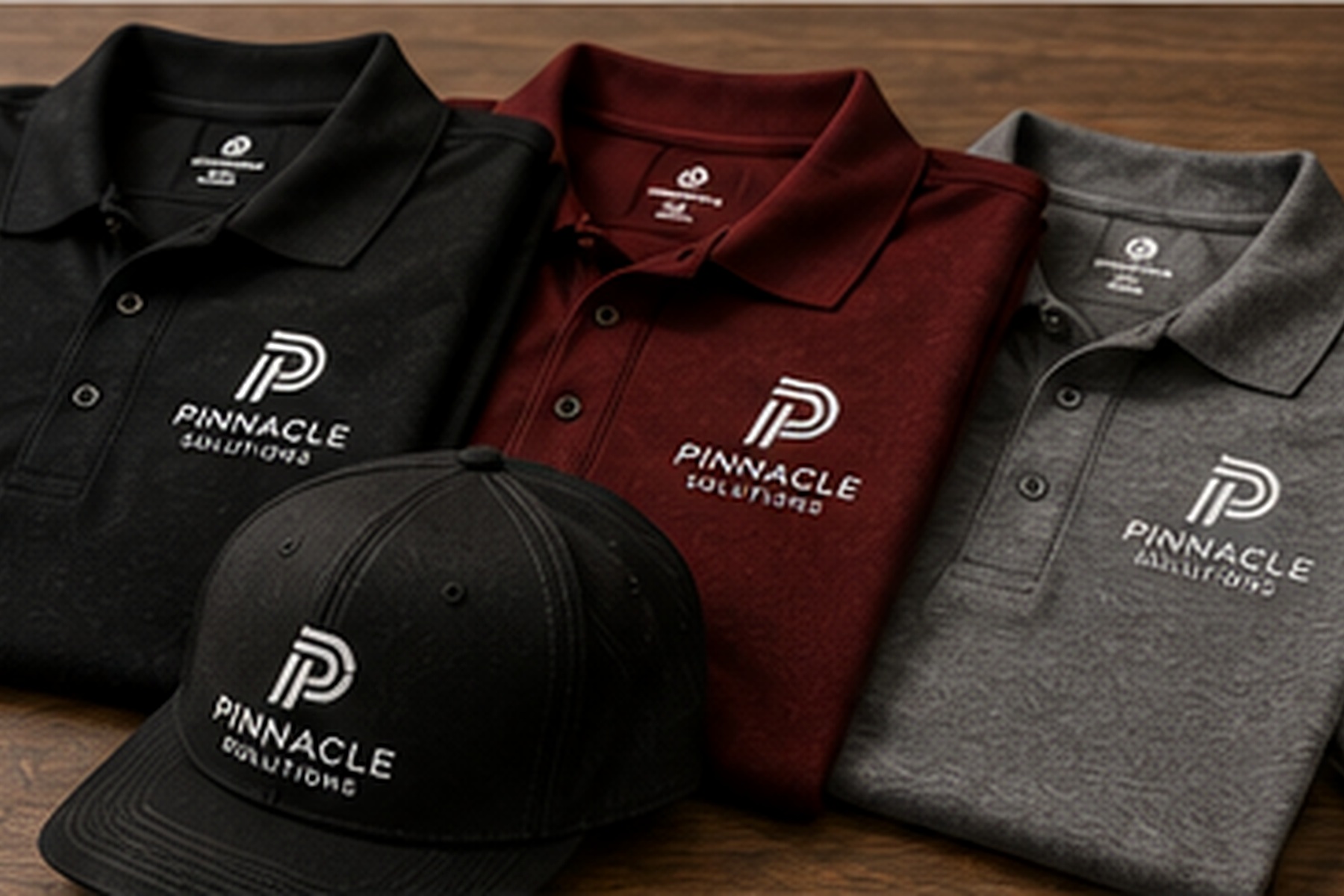 Commercial embroidery creating custom branded apparel