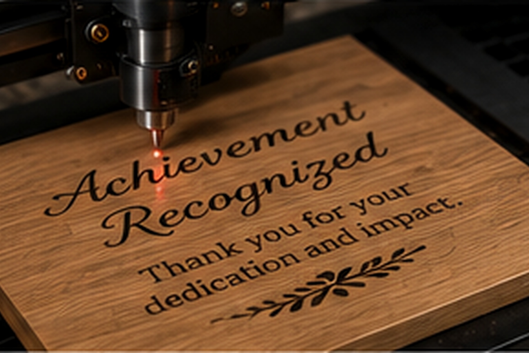 Precision laser engraving on a premium custom product