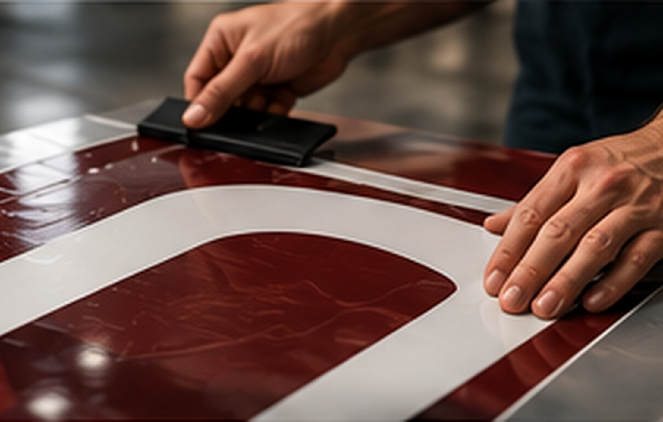 Detailed commercial production of custom graphics and branded materials