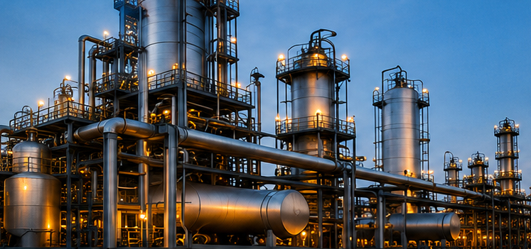 Industrial processing facility requiring durable equipment and process identification