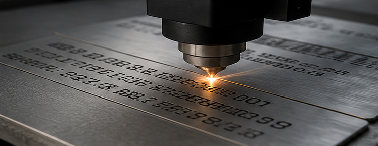 Precision laser engraving industrial identification plates