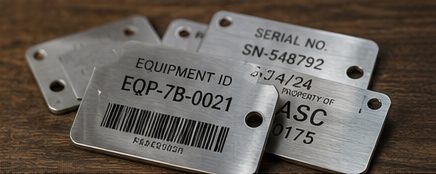 Finished laser engraved metal identification tags