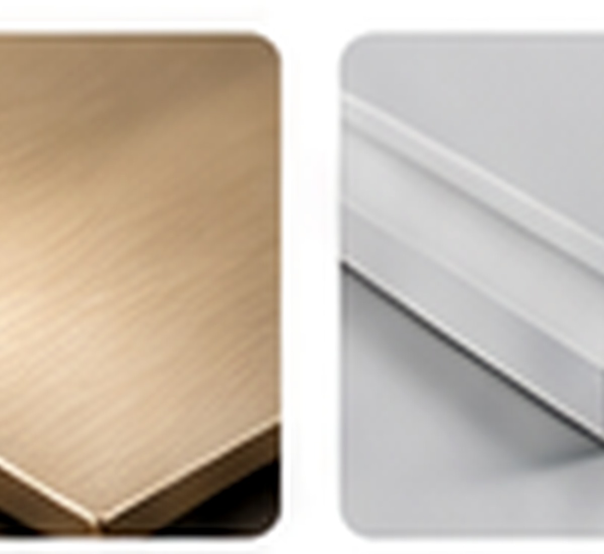 Organized workbench displaying metal, acrylic, wood and engraving material samples