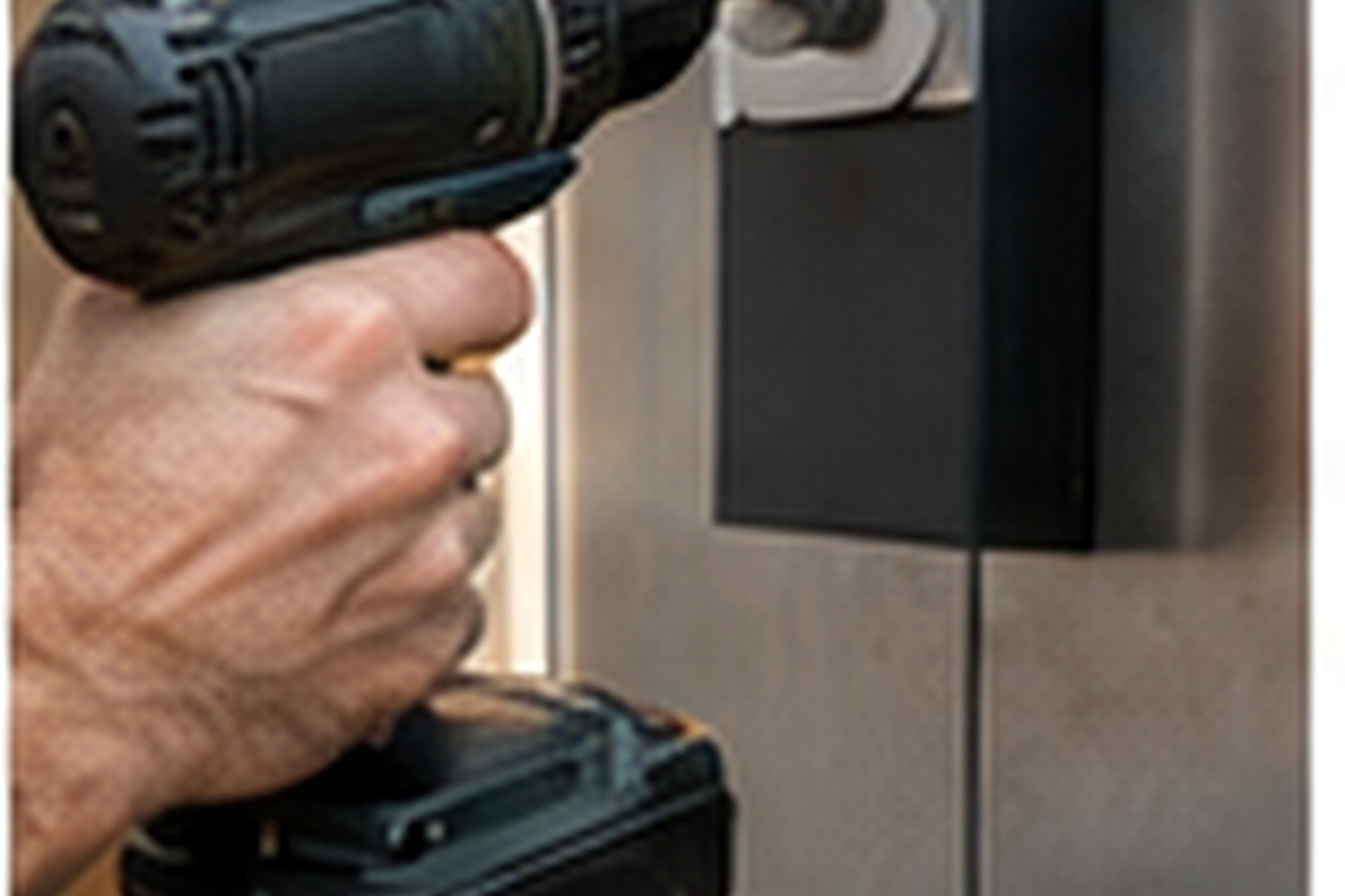 Professional hardware installation for a mounted business sign