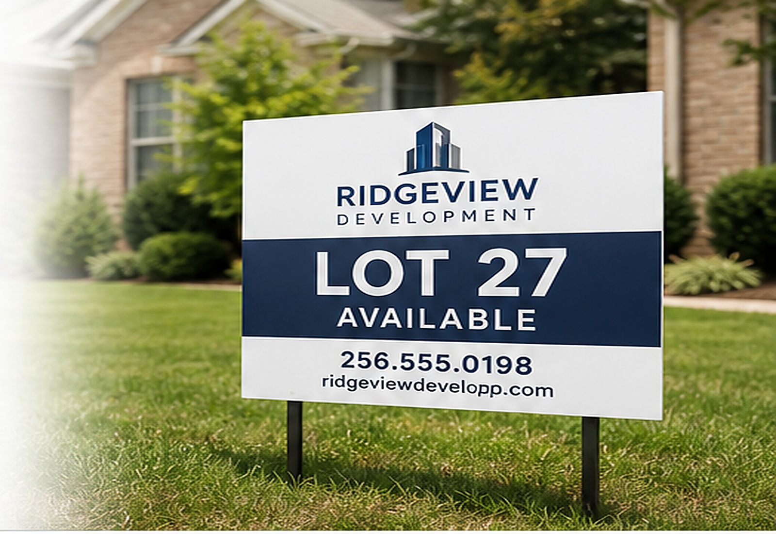 Custom PVC property sign installed outdoors