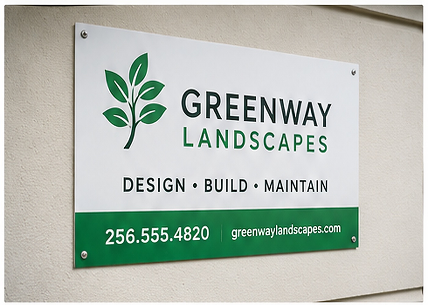 Wall-mounted custom PVC business sign