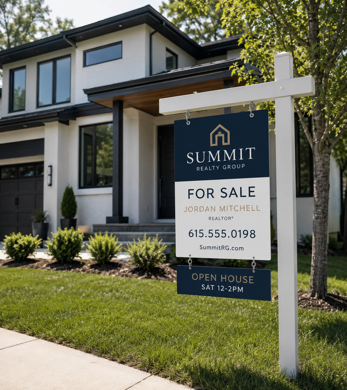 Professional real estate post and panel sign system
