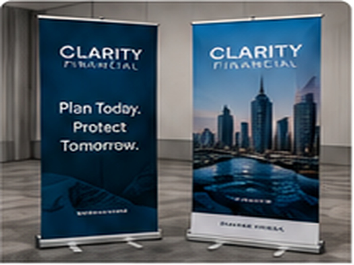 Pair of retractable banner stands