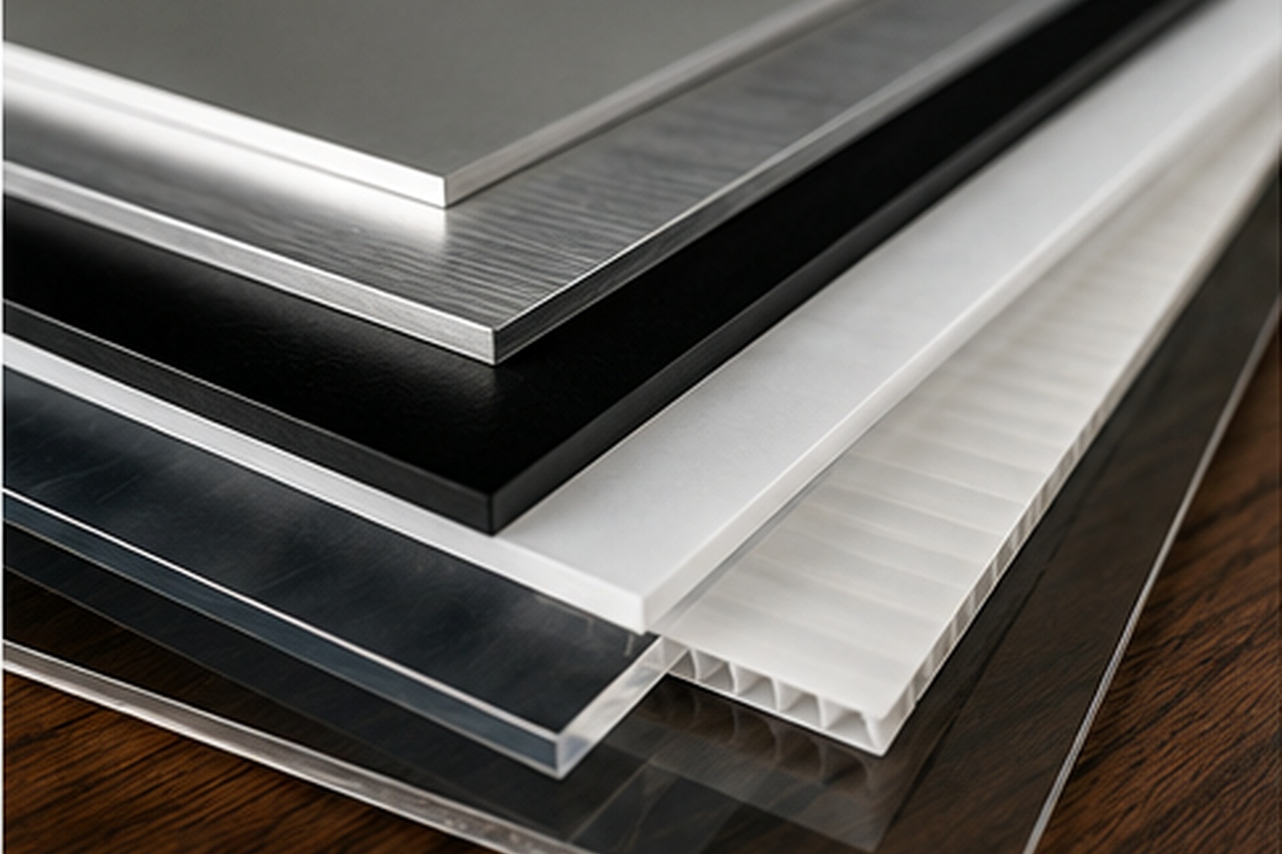 Comparison of common rigid sign substrates and finished material surfaces