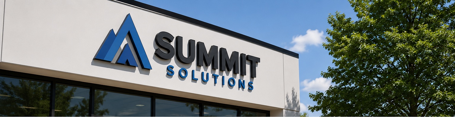 Professionally installed storefront signs and window graphics on a modern retail business