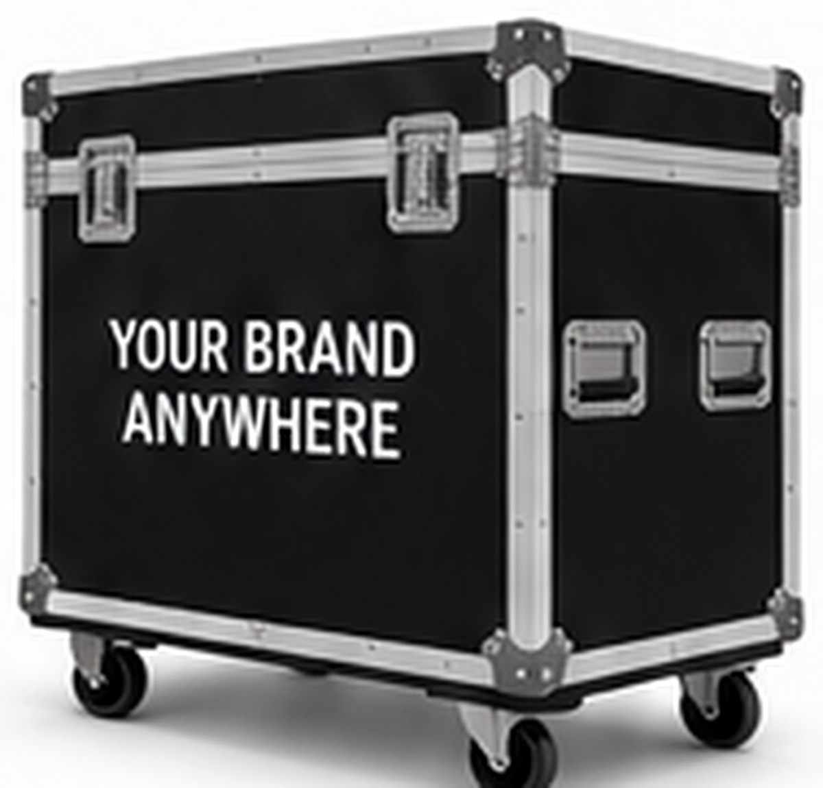Rolling road case for portable trade show display transportation